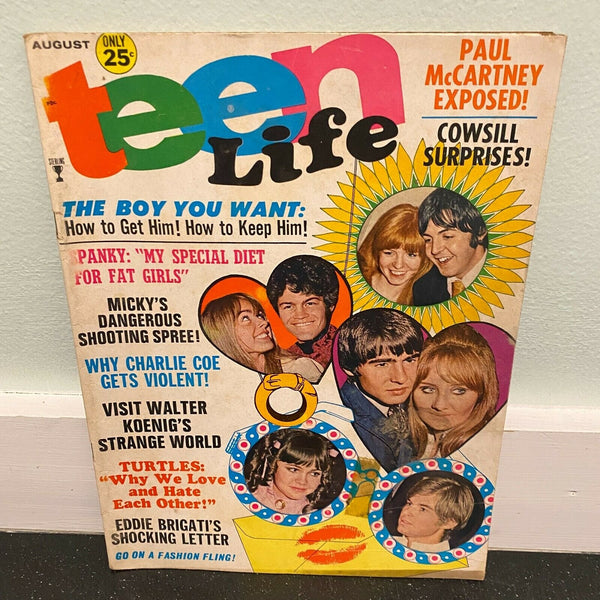 Teen Life Magazine August 1968 Monkees John Lennon Turtles Complete Pinups