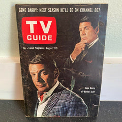 TV Guide August 7 1965 Gene Barry Burke's Law Peter Bogdanovich