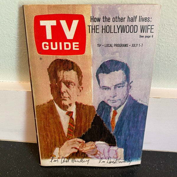 TV Guide July 1-7 1967 magazine David Brinkley Chet Huntley Steve Allen