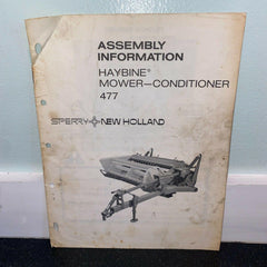 Sperry New Holland 477 Haybine Mower-Conditioner Assembly Information vtg 1977