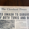 Cleveland Press May 7 1943 WW2 Allies Smash Tunis Complete Newspaper Ohio