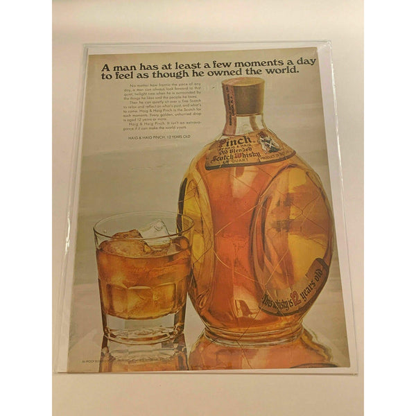 Haig & Haig Pinch Scotch Whisky 12 Year Old Whiskey Vintage Magazine Print Ad