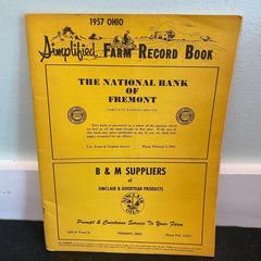 Simplified Farm Record Book Vintage 1957 Ohio Sinclair Oil Advertising