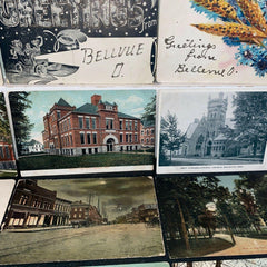 24 Ohio Postcard Lot Vintage Early 1900s Bellevue Norwalk Greenspring Sandusky