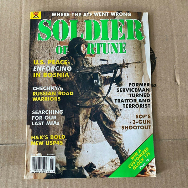 Soldier of Fortune Magazine May 1996 ATF Bosnia Chechnya MIAs H&K USP45 Glock 17