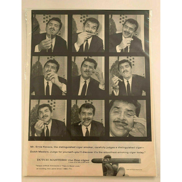 1959 Dutch Masters Cigars Ernie Kovacs Vintage Magazine Print Ad