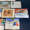 Christmas Cards Vintage Lot of 14 Sleigh Caroling Religious