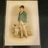 Lauraline Hair Dressing Vintage 1800s Trade Card Dog Boy Clough Providence RI