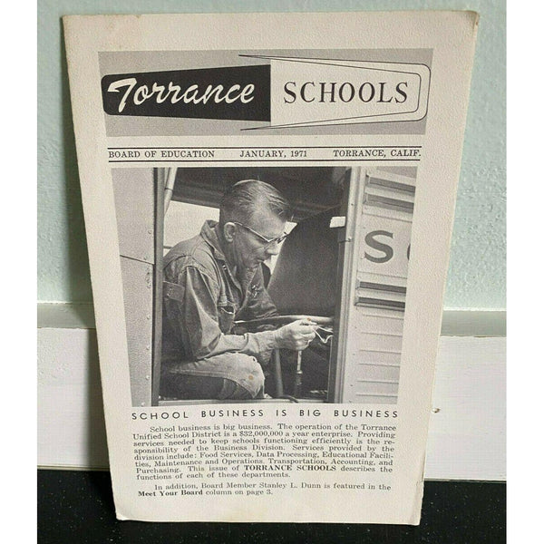 Torrance Schools Board of Education Newsletter California January 1971