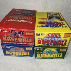 Score Baseball Cards Full Box 1988 1989 1990 1991 Wax Pack Boxes