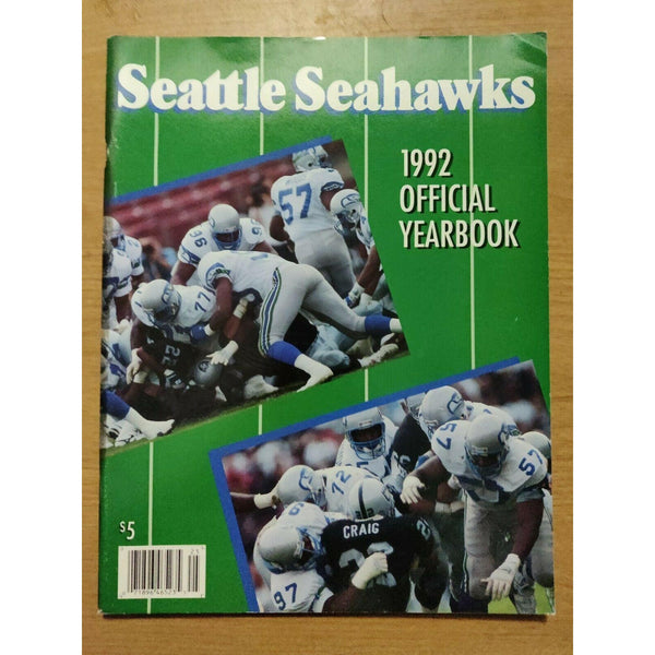 Seattle Seahawks 1992 Official Yearbook NFL Football Magazine