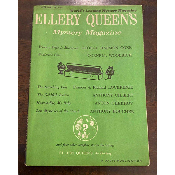 Ellery Queens Mystery Magazine February 1958 Vol 31 No. 2 #171 Cornell Woolrich