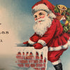 Santa Claus Christmas Card Vintage Chimney Bag Presents Merry Christmas to You