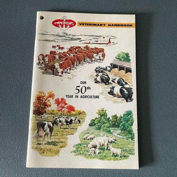 Anchor Serum Company Veterinary Handbook Vintage 1965 Livestock Farm St. Joseph